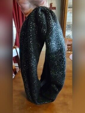 William Rast Black Sparkle Infinity Scarf